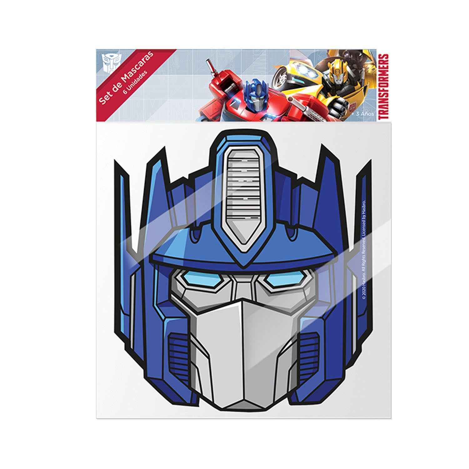Set 6 Mascaras Transformers 3 Personajes Surtidos. | Transformers
